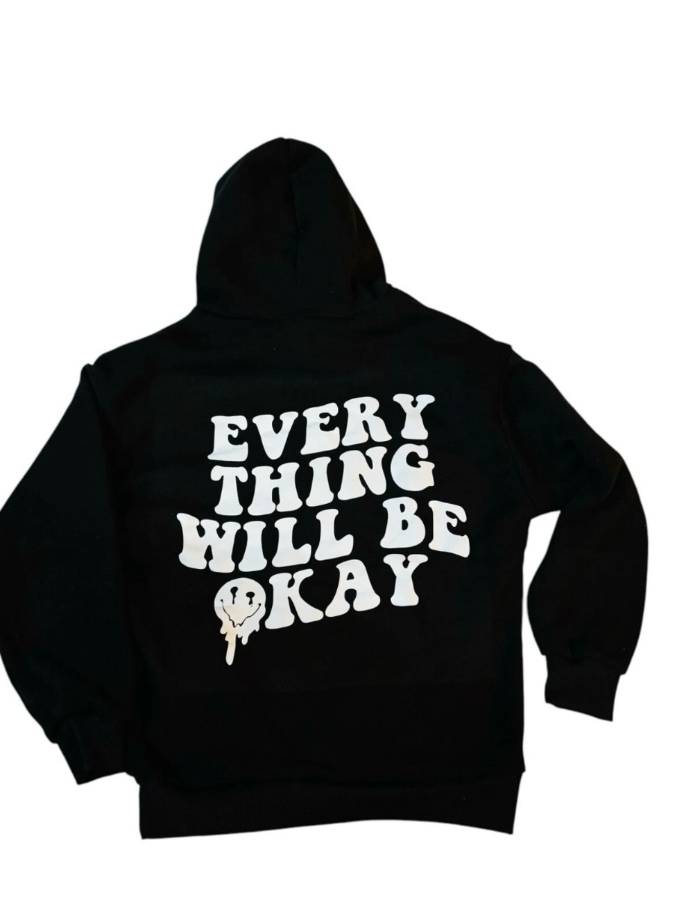 Women Hoodie Sz S Graphic Black and white